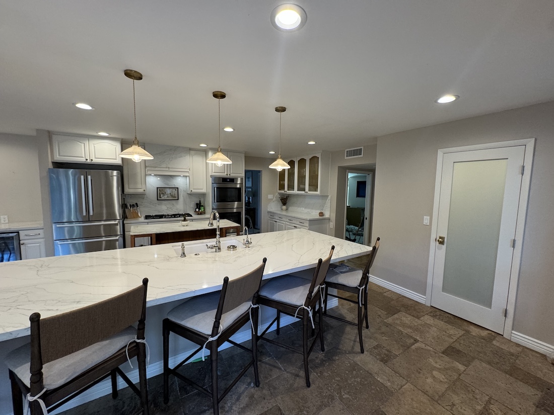 Tile flooring installation by Redden Concrete Inc